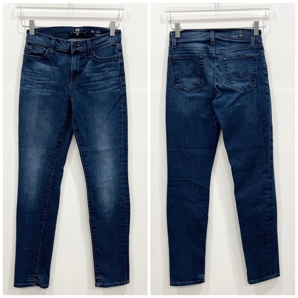 7 For All Mankind The Slim Cigarette Jeans 25 - Picture 1 of 9